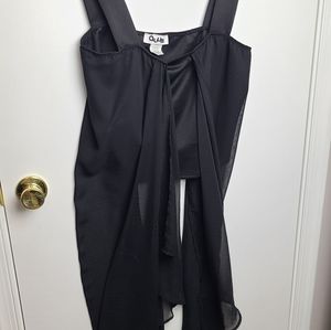 2X Forever 21 Plus Sleeveless Chiffon Crop Top